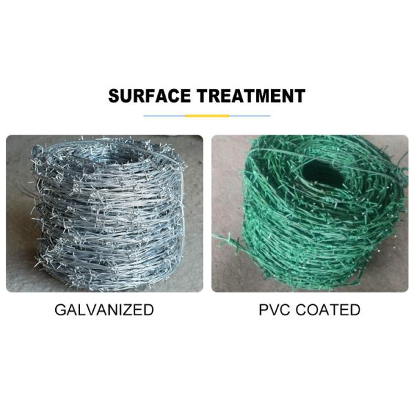 BWG16 Barbed Iron Wire Price Per Roll 14 Gauge Hot Dipped Galvanized Barb Wire Roll