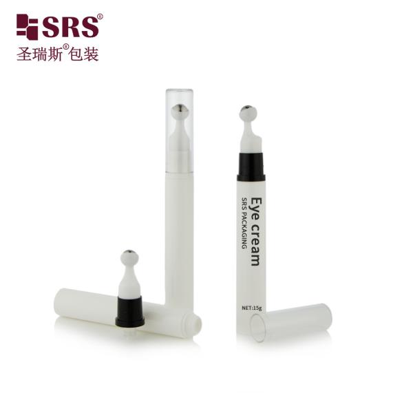 A0031 Injection Customize Color Round Airless Roll On Bottle Packaging Cosmetic Massage Eye Serum Pressing Bottles