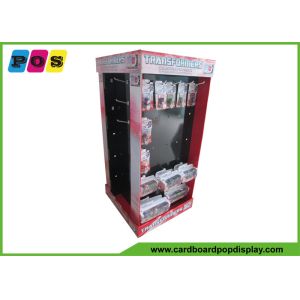 Multi Sided Corrugated Cardboard Peg Display With Peg Board For Blister Pack