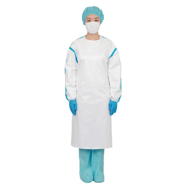 Non Woven Fabric Anti Static Dust Proof Protective Suit Operation Gown Lab Coat