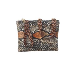 Synthetic Leather Handbags Flap Bags for Lady Serpentine Pattern PU Shoulder Bags