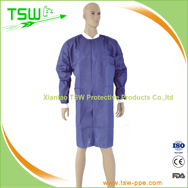 BFE 99.9% Disposable SMS Lab Coats With Elastic Cuff