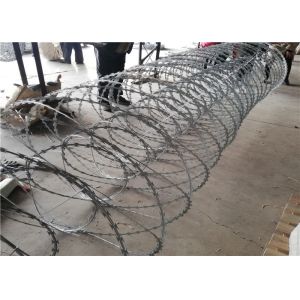 Electro Razor Barbed Wire Double Coil High Tensile Concertina Wire In Roll