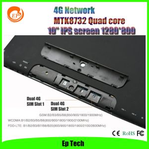 10" 4G LTE cellular tablet PC with IPS screen 1280*800 1G RAM 16GROM MTK8372