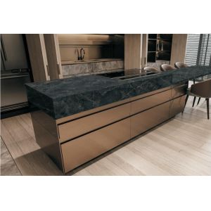 China Black Sintered Stone Slab 800x2600x12mm Matte Surface on sale