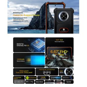 Toughest Cell Phone 179.8x88.6x19.5mm USB Type C Earphone for Tough Environments