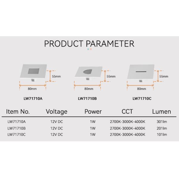 2700K 3000K 4000K Square Led Step Light Ocean Bound Low Voltage Deck Stair Lighting