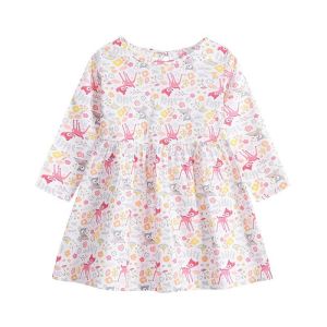 Spring Children's Clothing Girls Long Sleeve Dress Print Princess Dress