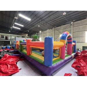 Custom Commercial Obstacle Course Fruit Inflatable Theme Park With Pineapple