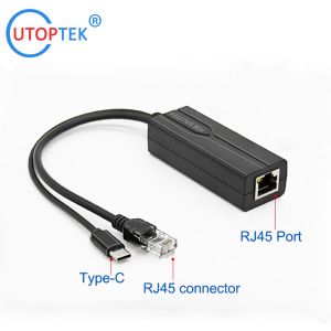 China Factory OEM 48V to 5V 2.4A with Type-C PoE Splitter for POE access and IP Cameras on sale