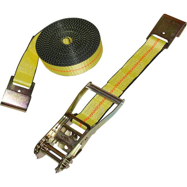 Buy Yellow Ratchet Tie Down With Flat Hook at wholesale prices