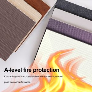 New Design Bamboo Charcoal Wood Veneer Waterproof And Fire-retardant Board For