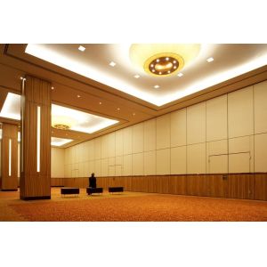 Melamine Board Folding Partition Walls 85 mm Thickness Leather Surface