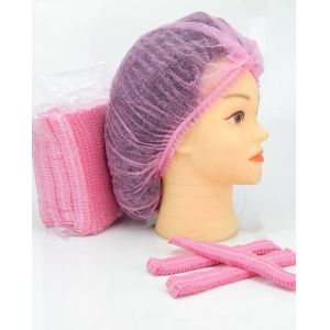Plastic Disposable Hair Net Clip Cap Non Woven Spunlace Fabric For Nurse