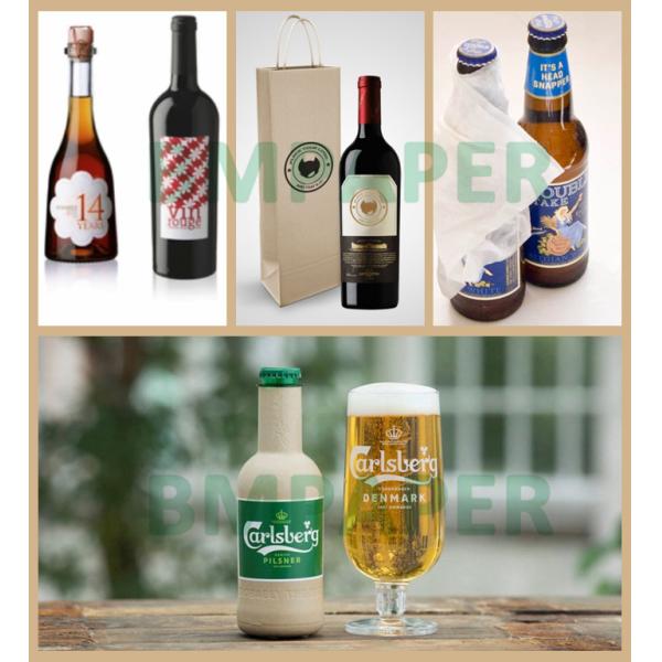 65g 70g High Wet Strength Paper For Beer Bottle Label Freeze Safe 70 x 100cm