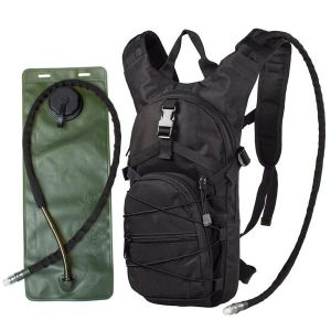 Black Runner Tactical Hydration Pack Molle Waterproof With 3.0 L