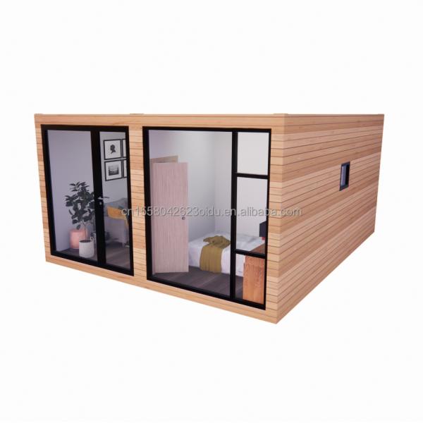 Prefabricated Wooden Glass Sunlight House Container House with Customized Color and Wall 50/75/100mm Wave Sandwich Panel