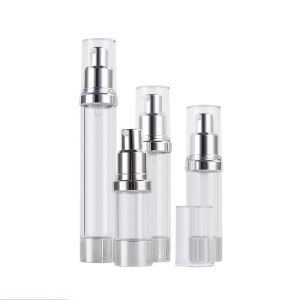 Clear Empty Facial Serum Pump Packaging White 10ml - 30ml