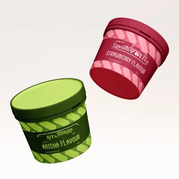 Buy High Quality Custom Design Food Grade 4Oz 6Oz Ice Cream Paper Cup with Cap at wholesale prices