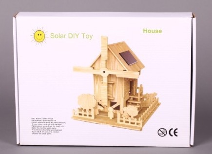 DIY 3D Puzzle Solar Powered Wooden Toys Juguetes Solar Toy House Educational Kids Toys 2023