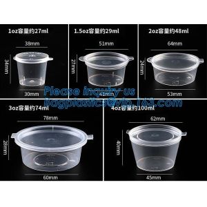 Disposable Sauce Cups With Lid Food Storage Containers Boxes Package Box&Lid