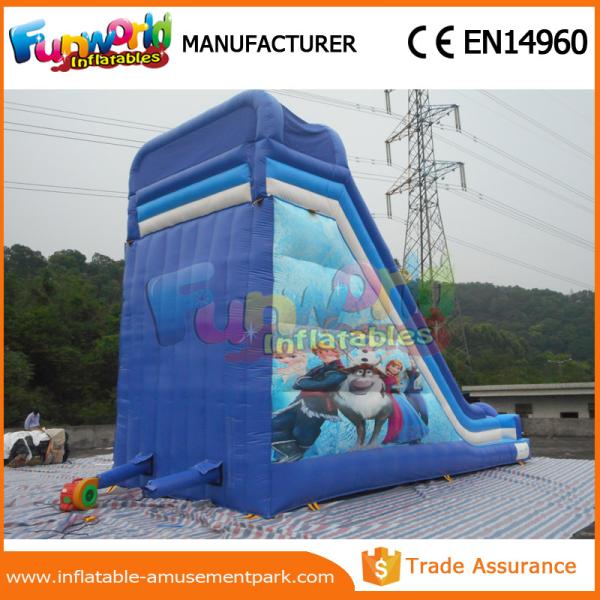 PVC Frozen Commercial Inflatable Slide Dry Inflatable Stairs Slide Toys For Kids