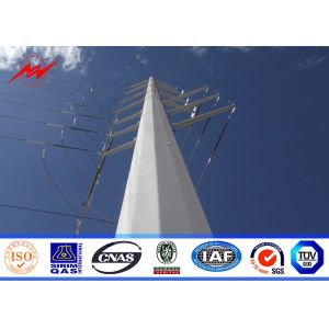 Double Circuit 10kv Telecommunication Garden Light Poles Outside
