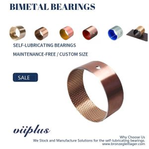 Bimetallic Metric Flanged Sleeve Bearing Automotive And Construction Machinery