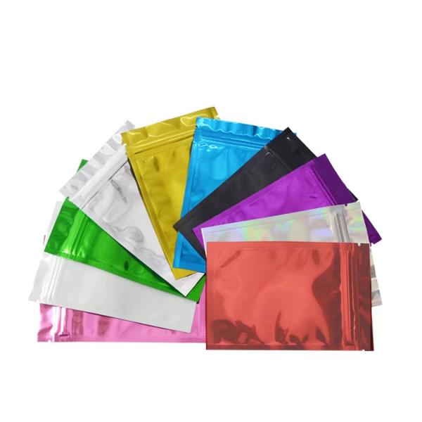 Buy Metallic Vacuum Heat Seal Aluminum Foil Bag With Tear Notches at wholesale prices