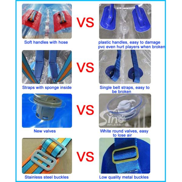 Durable kids N adults TPU inflatable zorb soccer ball for outdoor playing soccer games