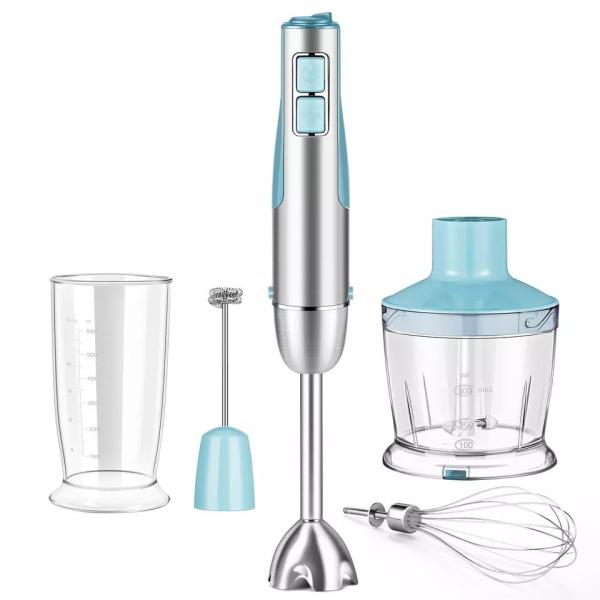304 Stainless Steel Stick Blender 600W 4 in 1 Hand Blender