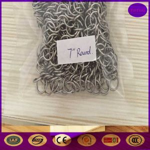 Quality China Practical Skillet Cleaner Stainless Steel Chainmail Scrubber for sale