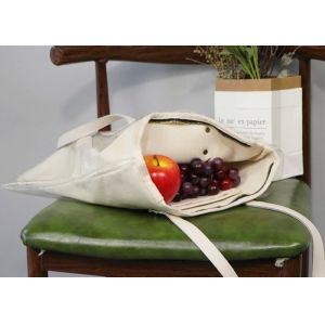 Outer PVC Waterproof Recyclable Canvas Tote Shopping Bag