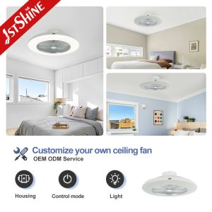 1stshine LED Ceiling Fan Smart Remote and 6 Speeds Ideal for Low Ceiling