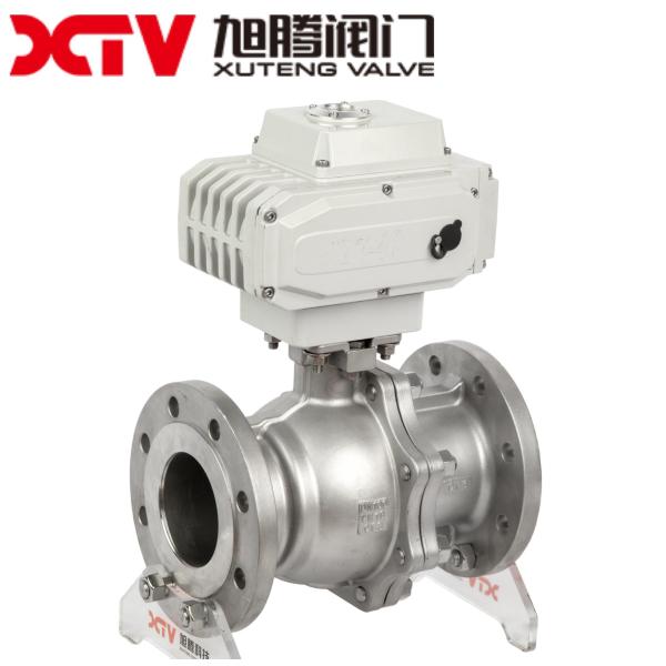Buy Straight Through Type Control Ball Valve with Electric Actuator and Flange Connection at wholesale prices