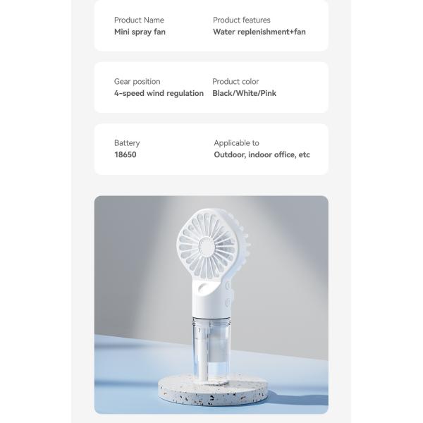 Hand Held Spray Fan Portable Mini Charging Spray Humidification Gift Handheld Small Fan