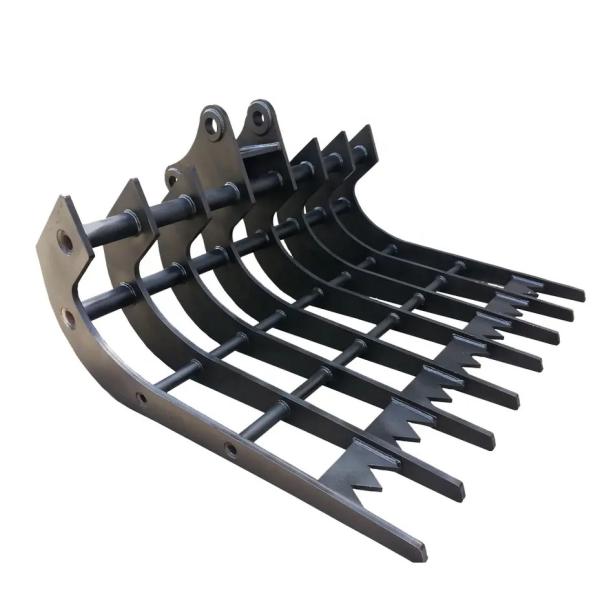 Buy Tilting Dozer Root Rake Attachment For Clearing Debris Rocks at wholesale prices