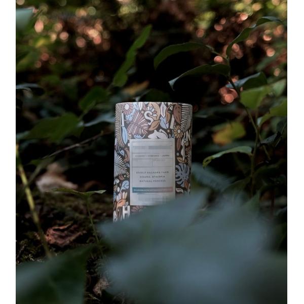 Natural Coffee Bean Drink Powder Container Paper Tube Tea Box Round Paper Tea Package Tube