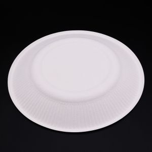 Biodegradable Food friendly fully Bagasse 7 inch Round Lace Plates