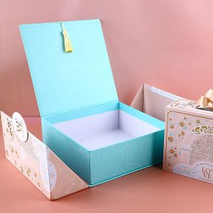 Birthday Candy Package Paper Box Gift Cardboard Box With Ribbon