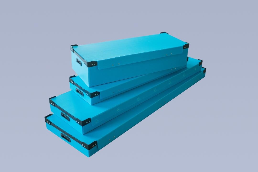 Rectangular PP Corrugated Sheet Box Impact Resistant Corrugated Storage Boxes