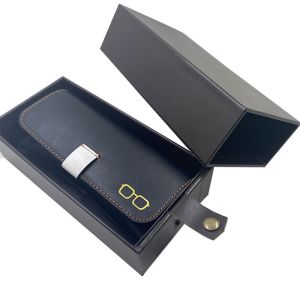 Buy cheap Hard cardboard Custom PU box , PU drawer eyeglasses box from wholesalers