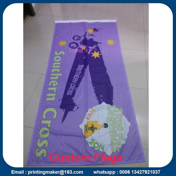 Buy Custom 110 G Knitted Polyester Fabric Advertising Flags at wholesale prices