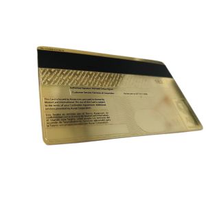 Luxury 24K Gold Metal Membership Card Magnetic Stripe Bank Card