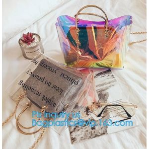 PVC Leisure bag shoulder bag, sports bag, Transparent Tote Bag Clear Shoulder