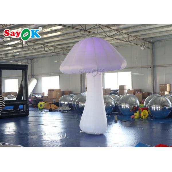 Polyester Inflatable Lighting Decoration With LED Light For Party / Blow Up Mushroom