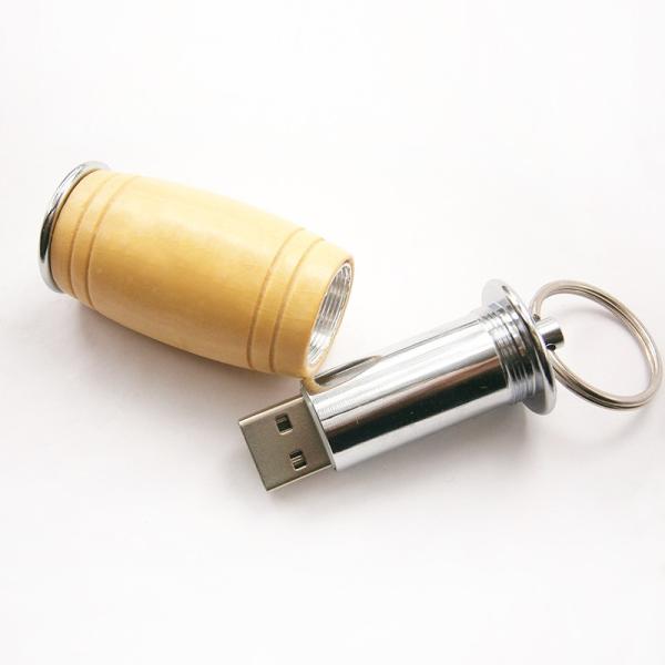 Oil Shaped Wooden USB Flash Drive 2.0 And 3.0 Full Memory PCBA