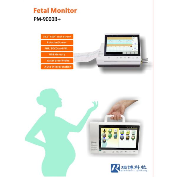 Portable Ultrasound Fetal Doppler OEM Available For Baby Heart Monitor LCD Display