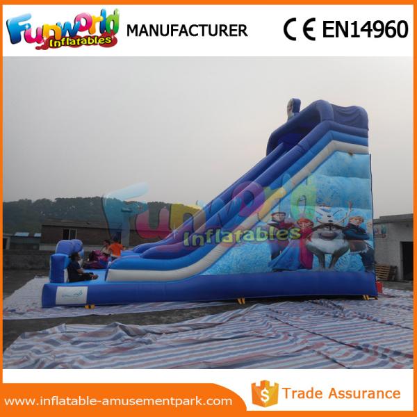 PVC Frozen Commercial Inflatable Slide Dry Inflatable Stairs Slide Toys For Kids