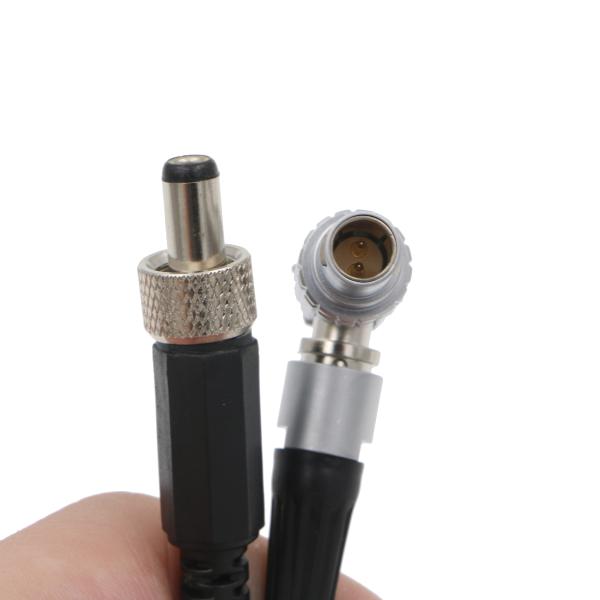 2 Pin Lemo Right Angle To Locking DC Coiled Power Cable High Durability For Teradek